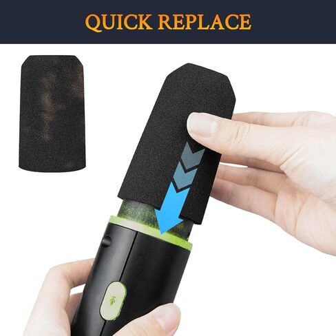 SOULWIT 2Pcs Microphones Pop Filter for Shure MV6, Protective Anti-Plosive Mic Cover Windscreen Foam - Black in Saudi Arabia