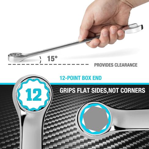 DURATECH 21mm Combination Wrench, Metric, CR-V Constructed with Mirror Polish, 12-Point, 15-Degree Offset in Saudi Arabia