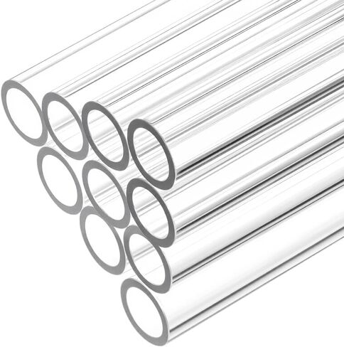 OLYCRAFT 16Pcs 11.8 Inch Round Acrylic Tube 8mm OD 6.5mm ID Clear Rigid Tube Small Transparent AcrylicPipes Crystal Clear Round Tubes for Water Cooling System Supplies Lamps Accessories in Saudi Arabia