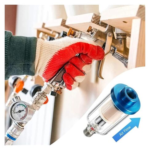 3 Piece Oil Water Separator Filter Gun Filter Moisture Separator for Air Line Compressor Fittings, 1/4" NPT Inlet in Saudi Arabia