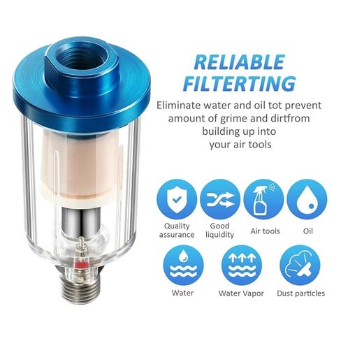 3 Piece Oil Water Separator Filter Gun Filter Moisture Separator for Air Line Compressor Fittings, 1/4" NPT Inlet in Saudi Arabia