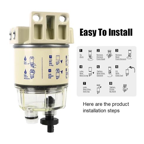 Lawn Mower Engine Marine Fuel Filter Water Separator Marine Parts R12T Spin-ON Replace S3240 120AT NPT ZG1/4-19 in Saudi Arabia