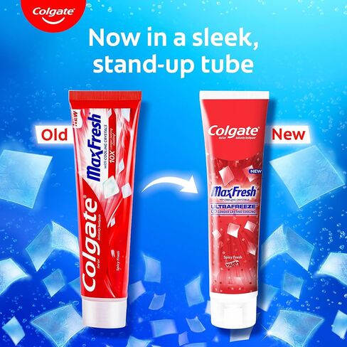 Colgate MaxFresh Toothpaste, Red Gel Tooth Paste with Menthol for Super Fresh Breath, 70g (Spicy Fresh) in Saudi Arabia