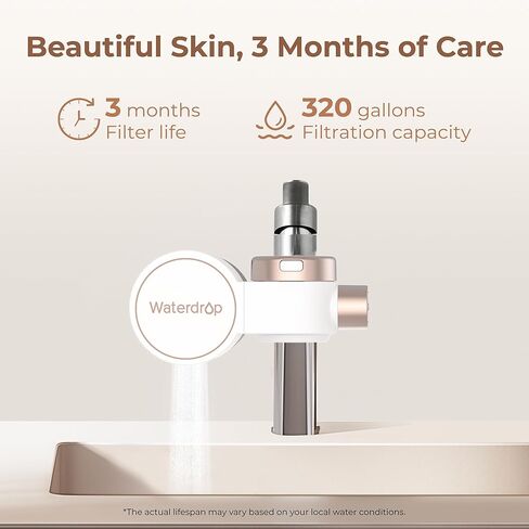 Waterdrop BFTF1 Replacement Filter for Waterdrop BFT1 Skincare Faucet Filter 2.0, Bathroom Sink Filter Water Faucet for Skin, Reduces Chlorine, Scale Inhibition, Last to 9 Months (3 Pack) in Saudi Arabia