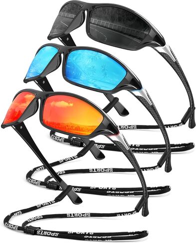 Polarized-Sunglasses-Men Sports Mens-Sunglasses: Sun-Glasses with UV400 Protection for Driving Golf Fishing Running in Saudi Arabia
