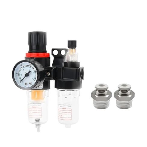 2 PCS AFC2000 G1/4 Oil-Water Separator Pressure Regulator Drain Filter AFC-2000 Gas Processor Air Compressor Air handling Equipment(AFC-2000+pc 6mm) in Saudi Arabia