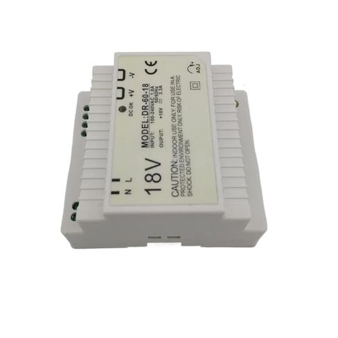 DR-60-18 Din Rail Type Switching Power Supply 60W 18VDC 3A Output for Led Light Din Rail Power Supply 18VDC in Saudi Arabia