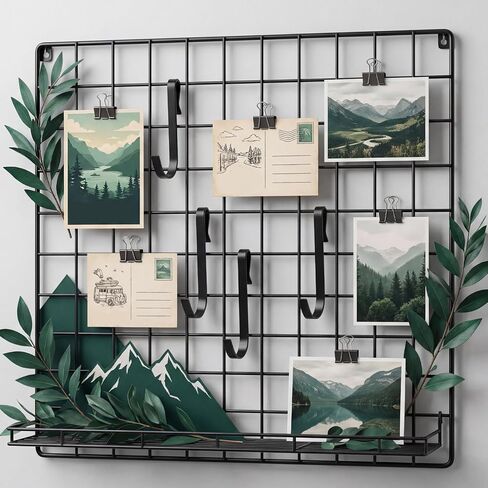 20 Pcs Hooks for Wire Shelving J Shaped Wire Shelf Hooks Metal Shelf Hook Grid Wall Hook Accessories for Hanging Sink Hanger Kitchen Bedroom Office Wires Rack (Silver, Black) in Saudi Arabia