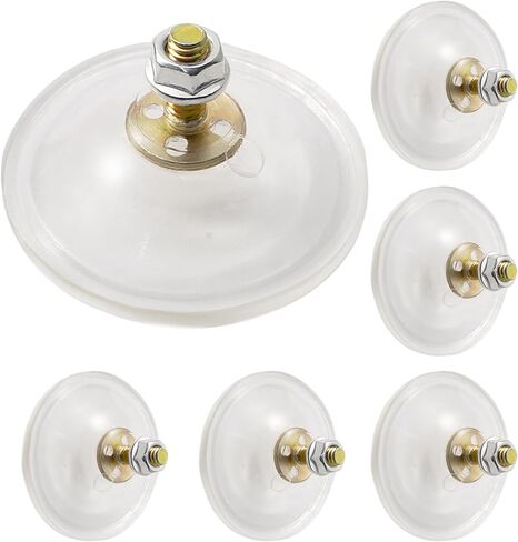 Biaungdo 6 Pack 55mm/2.16inch Strong Adhesive Suction Cup with M6 x 14mm Thread Screw, Black Thread Screw PVC Sucker Pads Holder, Glass Sucker Suction Cup Holder for Window, Bathroom Wall, Car Shade in Saudi Arabia