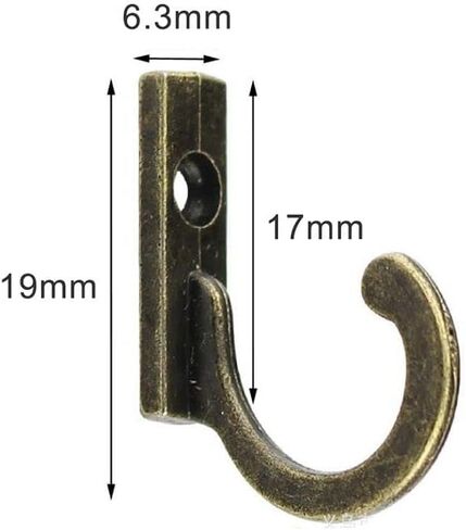 10 Pcs Hat Bag Clothes Towel Organizer Shelf Storage Coat Hanger Wall Door Metal Antique Hooks Single Prong Hook(Bronze) in Saudi Arabia
