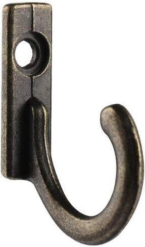10 Pcs Hat Bag Clothes Towel Organizer Shelf Storage Coat Hanger Wall Door Metal Antique Hooks Single Prong Hook(Bronze) in Saudi Arabia