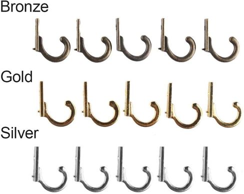 10 Pcs Hat Bag Clothes Towel Organizer Shelf Storage Coat Hanger Wall Door Metal Antique Hooks Single Prong Hook(Bronze) in Saudi Arabia