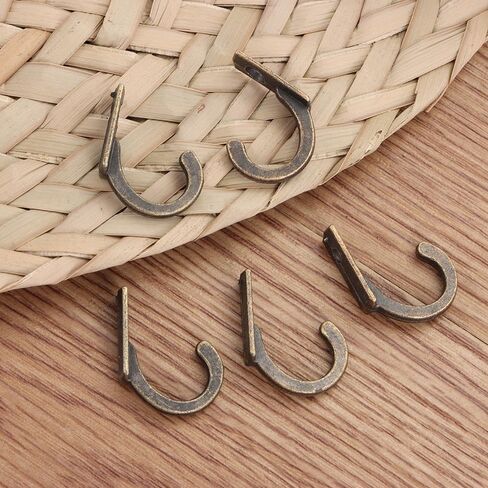 10 Pcs Hat Bag Clothes Towel Organizer Shelf Storage Coat Hanger Wall Door Metal Antique Hooks Single Prong Hook(Bronze) in Saudi Arabia