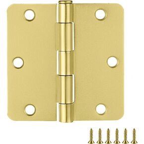 Design House Door Hinges for Interior Doors 6-Pack 3.5-inch x 3.5-inch – Rounded 1/4-inch Radius Steel Door Hinge – Painted White – Fits Standard Doors – Design House 186049 in Kuwait