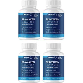 Reawaken Advanced, Supports Brain Function Dietary Supplement, Brain Boost Formula | 4 Bottles in Saudi Arabia