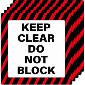 5 عبوات من ملصقات Keep Clear Do Not Block مقاس 18 × 18 بوصة ذاتية اللصق من الفينيل علامة تحذير صناعية مقاومة للماء لأرضية السلامة لمساحات تجارية في المستودعات والمصنع in Kuwait