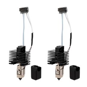 2PCS P1P/P1S Hotend 0.4mm Assembled Extruder Printhead Kit for Bambu Lab P1P/P1S - 3D Printer Hot End Replacement with Hardened Steel Nozzle, Thermistor, Heater Cartridge, Heatsink and Heat Block in Kuwait