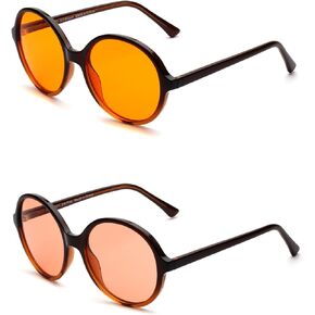 FL-41 Pink & FL-60 Brown Tinted Migraine Light Sensitivity Glasses for Photophobia Eyestrain/Blue Light Blocking & Fluorescent Light Glare Women in Saudi Arabia