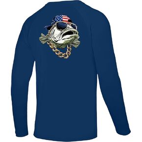 Men's Rash Guard Long Sleeve, UPF 50+ UV Protection Sun Shirt, Quick Dry Lightweight T-Shirt for Fishing Swim Surf in Kuwait