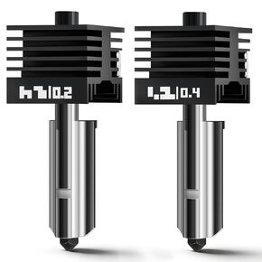قطعتان 0.2 مم 0.4 مم من الخيزران P2S/H2 Hotend Kit لطابعة Bambu Lab P2S H2S H2C H2D ثلاثية الأبعاد، جميع المعادن 500 درجة مئوية استبدال رأس الطباعة الساخنة مع فوهة فولاذية صلبة، كتلة سخان، أجزاء من الخيزران P2S in Kuwait