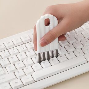 Keyboard Cleaning Brush Tool with Bendable Cup Cover, Flexible Dust Remover for Keyboards, Laptops, Office and Home, White in Kuwait