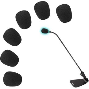 SOULWIT 6 قطع ميكروفونات بوب فلتر لسلسلة Shure MX412/MX418/MX405/MX391/MX202/MX410، CVG12/CVG18-B/C ميكروفون معقوفة، غطاء ميكروفون واقٍ من إسفنج الزجاج الأمامي - أسود in Kuwait
