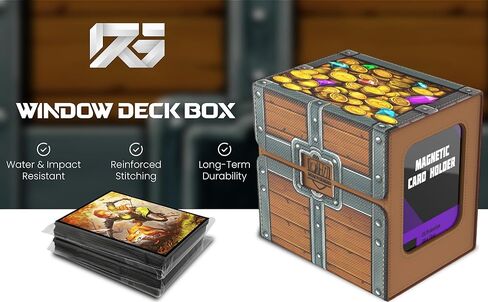 (صندوق الكنز) أكثر من 100 بطاقة فنية مخصصة TCG/MTG Commander Deck Box مع مساحة تخزين in Kuwait