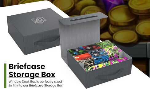 (صندوق الكنز) أكثر من 100 بطاقة فنية مخصصة TCG/MTG Commander Deck Box مع مساحة تخزين in Kuwait