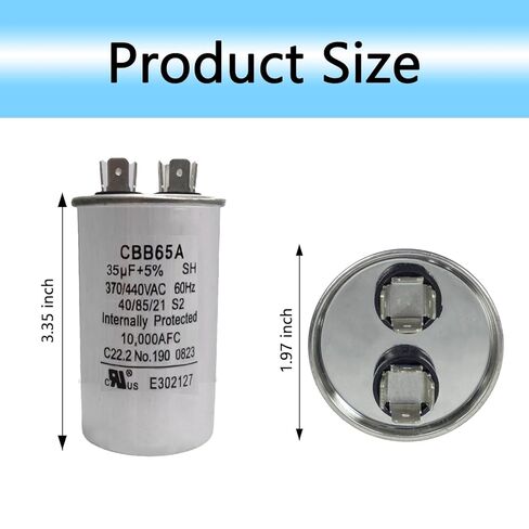 35 فائق التوهج 35MFD 50/60 هرتز 370VAC 440VAC CBB65 CBB65B مكثفات تشغيل مستديرة لتشغيل محرك التيار المتردد، تشغيل محرك التيار المتردد، تشغيل المروحة، مكثفات تكييف الهواء للتبريد أو المضخة الحرارية. in Kuwait