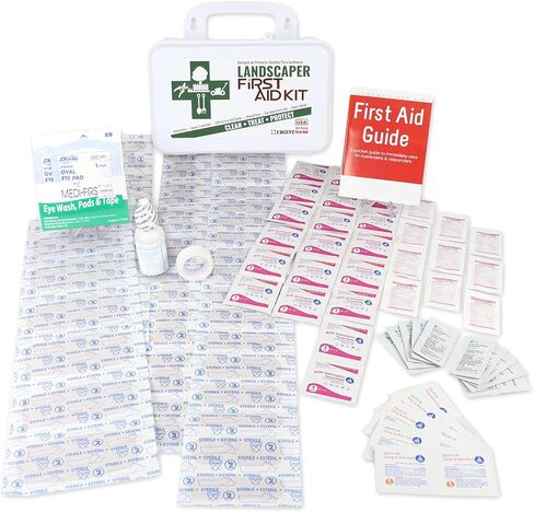 Landscaper & Tree Trimming First Aid Kit, OSHA Compliant, 10 Unit, 103 Piece, Plastic Case with Gasket to Keep Out Moisture and dust - be OSHA Compliant: Special Extra First aid Item Content, Too in Saudi Arabia