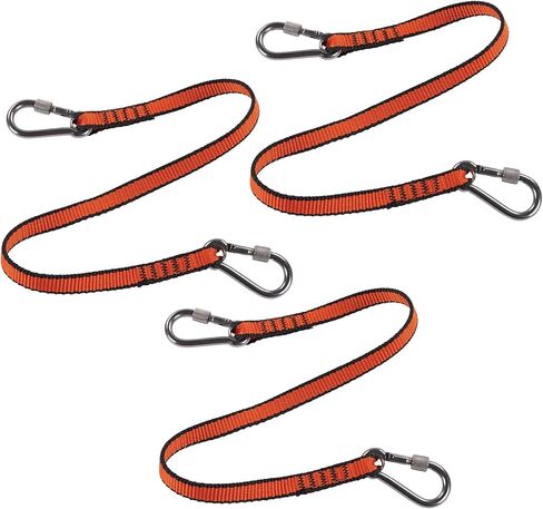 Ergodyne Squids 3154 Nylon Web Tool Tether, 12 inch Short Lanyard - Dual Screw-Gate Carabiner Attachment Ends, 5 lbs in Saudi Arabia
