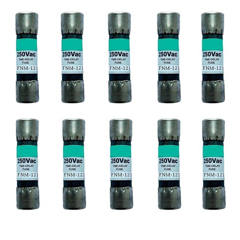 10-حزمة جديدة FNM-12 FNM-12A FNM 12A 250Vac صمامات تأخير الوقت، FNM-12A صمامات خرطوشة رفض الفئة CC الحالية in Kuwait