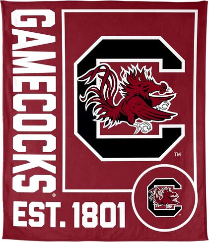 FANMATS NCAA South Carolina Gamecocks Super Plush Throw Blanket – 60" x 70" Size | Team Color | Ultra-Soft Polyester Material in Saudi Arabia
