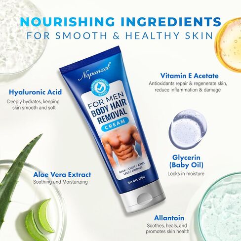 Nopunzel Hair Removal Cream, Hair Removal For Women And Men, Hair Removal Cream For Pubic Hair, Unwanted Hair in Underarms, Private Parts, Bikini Area, Painless Hair Remover, Skin Friendly & Fast & Effective, Women Hair Remover, 120g in Saudi Arabia