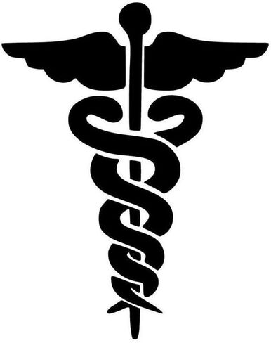ملصق لاصق من الفينيل الأسود من Caduceus ممتص الصدمات لنافذة السيارة الطبية للممرضات المسجلة 5.5 بوصة عالي الجودة مقاوم للأشعة فوق البنفسجية JMM00044BLK5 in Saudi Arabia