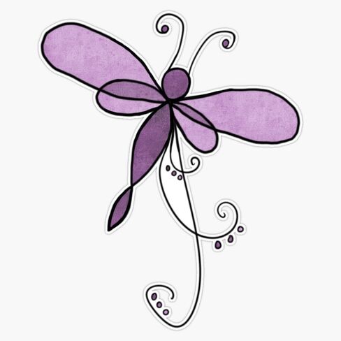 Filigree Dragonfly Bumper Sticker Vinyl Decal 5" in Saudi Arabia