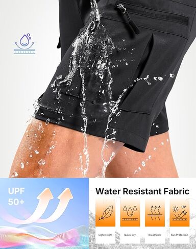 Pudolla Women's 7"/9" Hiking Cargo Shorts with Pockets Quick Dry Lightweight Summer Shorts for Women Golf Casual in Saudi Arabia
