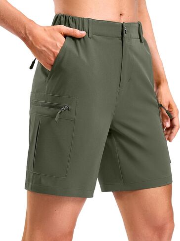 Pudolla Women's 7"/9" Hiking Cargo Shorts with Pockets Quick Dry Lightweight Summer Shorts for Women Golf Casual in Saudi Arabia