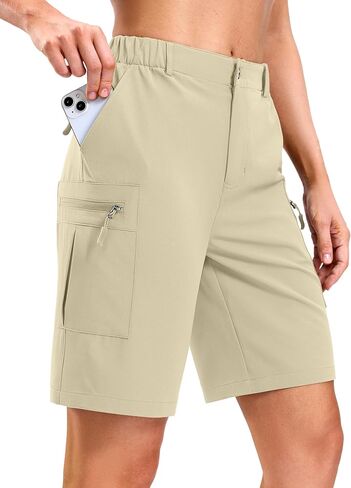 Pudolla Women's 7"/9" Hiking Cargo Shorts with Pockets Quick Dry Lightweight Summer Shorts for Women Golf Casual in Saudi Arabia