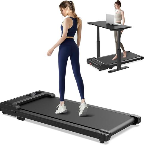 Walking Pad Treadmill for Home - Under Desk Treadmills Mini Portable Walking Running Machine Slim Compact Motorized Electric Treadmill with Adjustable Speed Remote in Saudi Arabia