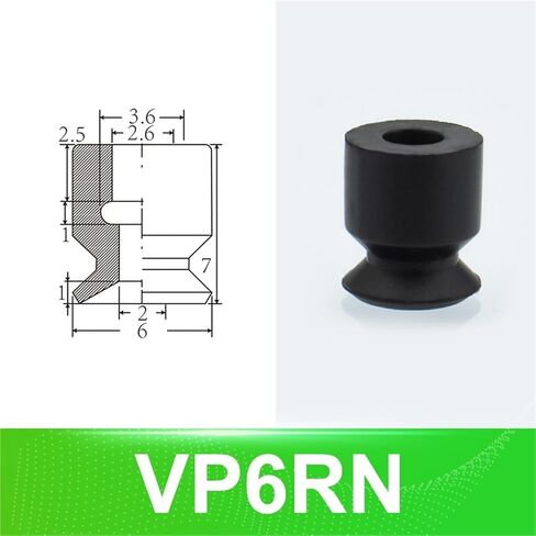 1pc Vacuum Sucker VP10RSN/VP20BSN Silicone Double Multi-Layer Nozzle Injection Molding Machine Manipulator Accessories(VP6R,Black) in Saudi Arabia
