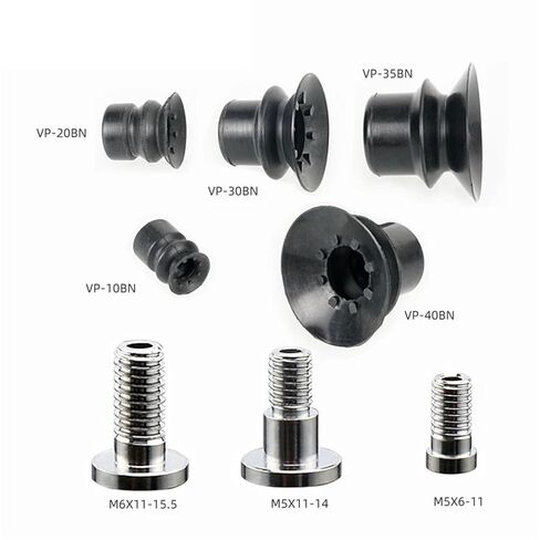1pc Vacuum Sucker VP10RSN/VP20BSN Silicone Double Multi-Layer Nozzle Injection Molding Machine Manipulator Accessories(VP6R,Black) in Saudi Arabia