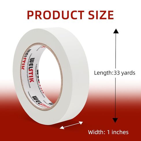 WELSTIK 2 Pack Gaffer Tape White,1" X 33 Yards-10% Longer-Heavy Duty Gaffer Floor Tape Matte Finish for Unique DIY Photo Albums, Decorative Gifts，Non-Reflective Easy to rip in Saudi Arabia