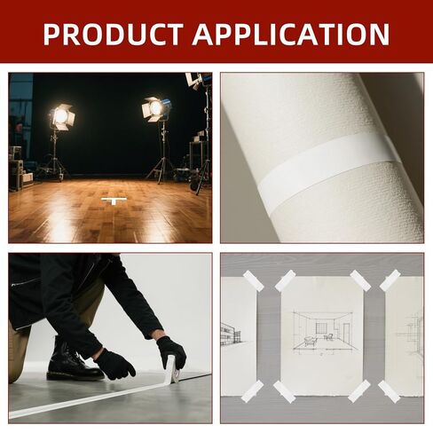 WELSTIK 2 Pack Gaffer Tape White,1" X 33 Yards-10% Longer-Heavy Duty Gaffer Floor Tape Matte Finish for Unique DIY Photo Albums, Decorative Gifts，Non-Reflective Easy to rip in Saudi Arabia