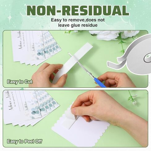 33FT×0.78In Double Sided Foam Tape, Double Sided Tape for Walls, Strong Adhesive Strips for Wall Art, Office Decor, Posters or Picture Hanging, Packaging, Bonding (White) in Saudi Arabia