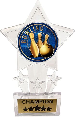 Express Medals 10 Pack Acrylic Bowling Trophies Champion Awards Gift Prizes Trophy 10 PK EG14 in Saudi Arabia