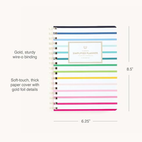 Simplified 12-Month Spiral Softcover Weekly Planner — Ivory Antelope — 2026 Calendar Year Organizer with Stickers, Pockets, and Flexible Cover in Saudi Arabia