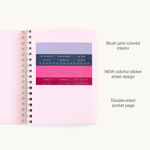 Simplified 12-Month Spiral Softcover Weekly Planner — Ivory Antelope — 2026 Calendar Year Organizer with Stickers, Pockets, and Flexible Cover in Saudi Arabia