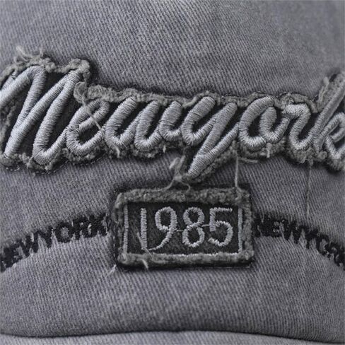 Vintage Washed Cotton Baseball Cap for Women Men - Distressed Dad Hat with Adjustable Strap Unisex Grey Low Profile Casual Cap in Saudi Arabia