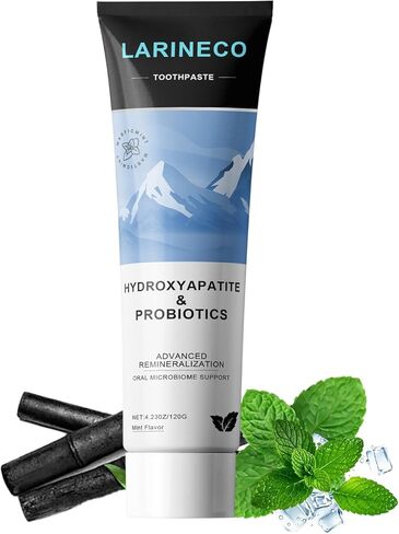 Larineco Remineralizing Toothpaste，Hydroxi Fluoride Free Nano Hydroxyapatite Toothpaste for Remineralizing Enamel & Sensitive Relief, Whitening, SLS-Free, Natural Peppermint, 4.23oz (1PCS) in Saudi Arabia